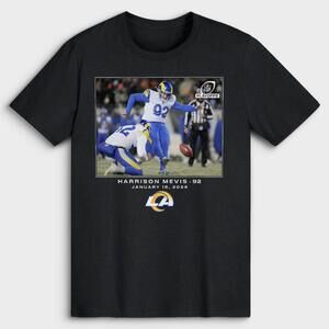 Harrison Mevis Black Los Angeles Rams Nfl Flash Features T-Shirt